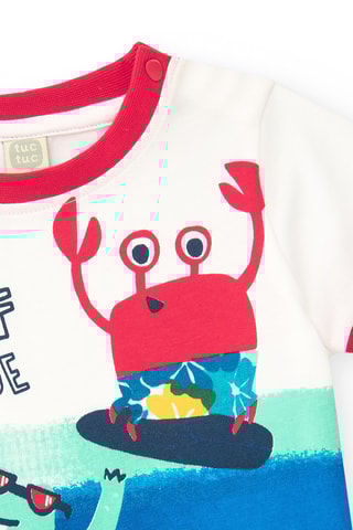 T-shirt Beach Squad - Groen