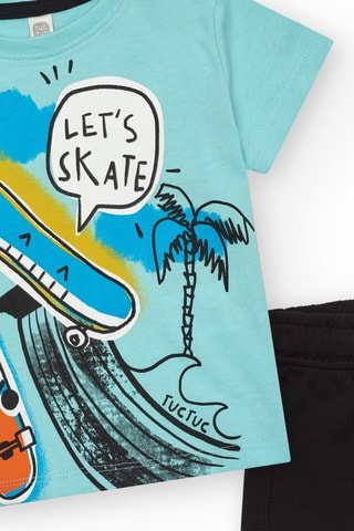 T-shirt en Bermuda First have fun - Zwart