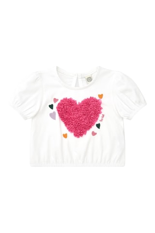 T-shirt Say Cheese - Wit