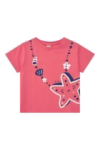 T-shirt Color The Sea - Roze