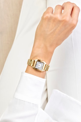 Stalen Doublé Ion Geelgoud Quartz Horloge - Frederic Graff