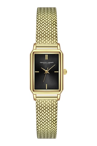 Stalen Quartz Horloge - Goudkleurig en Zwart - Frederic Graff