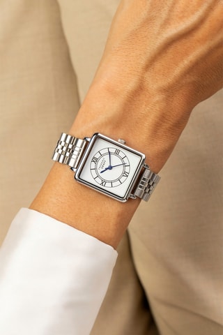 Stalen Quartz Horloge - Zilverkleurig en wit - Frederic Graff