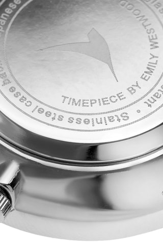 Stalen en Parelmoeren Quartz Horloge - Zilverkleurig - Emily Westwood