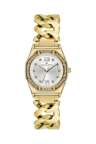 Stalen Quartz Horloge - Goudkleurig en Zilverkleurig - Frederic Graff