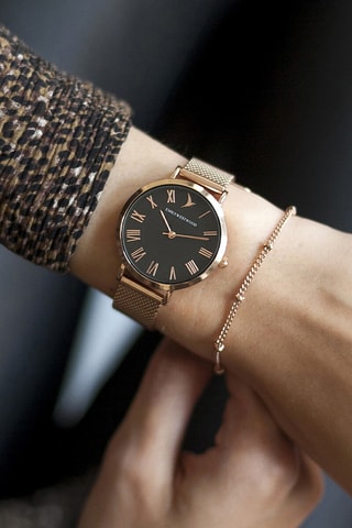 Horloge Nostalgy - Roestvrij Staal Roségoud - 33 mm