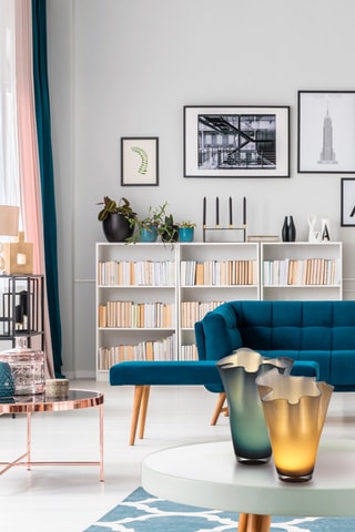 Jarrón iluminado - 19 x 19 x 31 cm - Beige