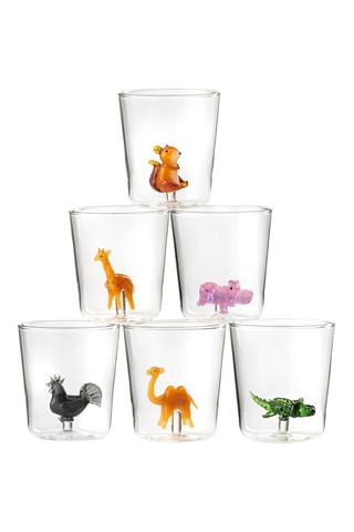 6 vasos de vidrio de borosilicato Savana Family - 30 cl