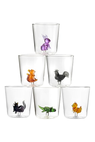 6 vasos de vidrio de borosilicato Pet Friends - 30 cl