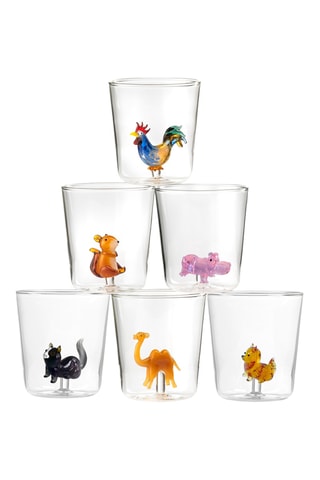 6 vasos de vidrio de borosilicato Pet Friends - 30 cl