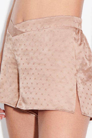 Short de pijama de seda Xtravagan - Nude