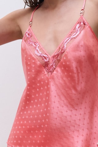 Short de pijama de seda Xtravagan - Coral