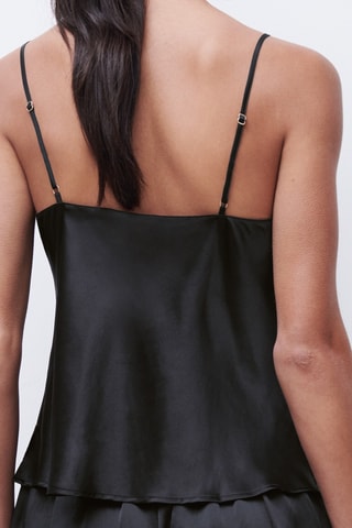 Short de pijama de seda Cabaret - Negro