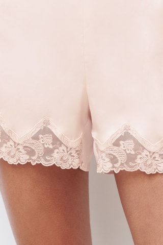 Short de pijama de seda Cabaret - Rosa claro