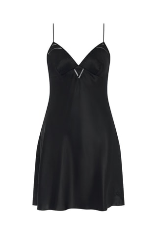 Picardías de seda - Negro - Chantelle