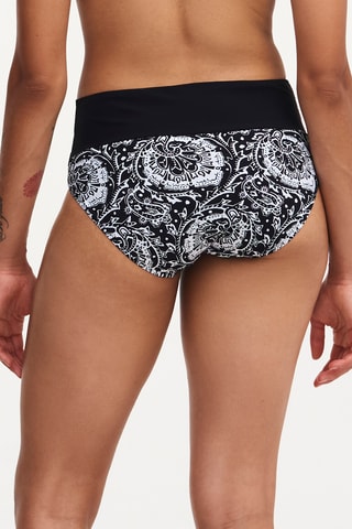 Braga de bikini Flowers - Negro y blanco