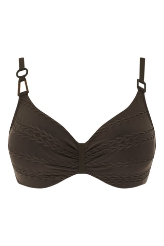 Sujetador de bikini Texture - Marrón