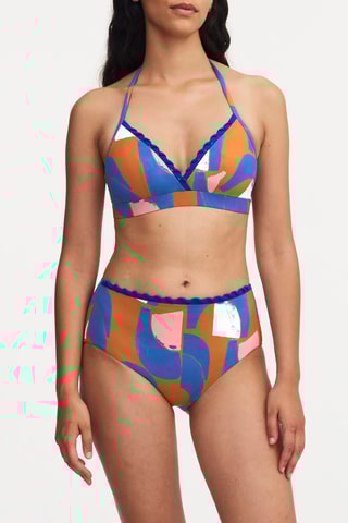 Braga de bikini Tribe - Celeste y marrón