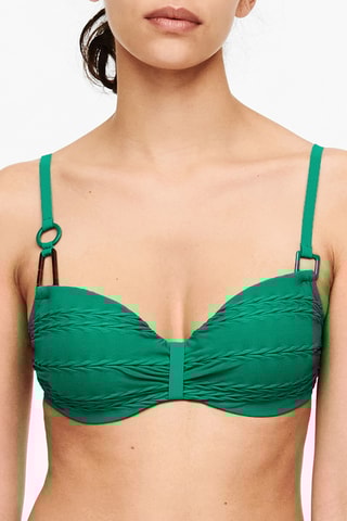 Sujetador de bikini Texture - Verde claro