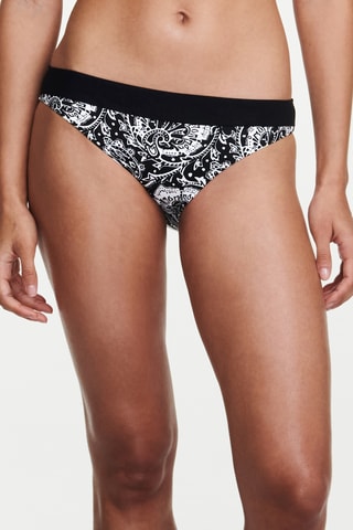Braga de bikini Flowers - Negro