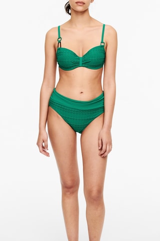 Braga de bikini de talle alto Texture - Verde claro