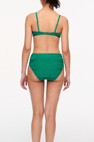 Braga de bikini de talle alto Texture - Verde claro