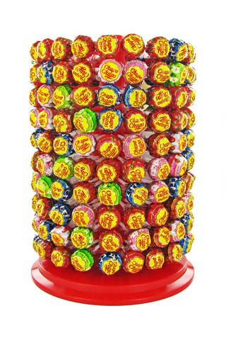 Présentoir tourniquet de sucettes Chupa Chups - 200 sucettes