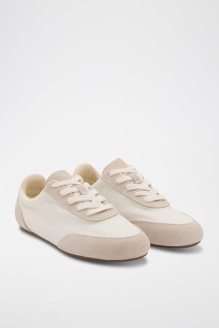 Tennis suède lacets - Blanc