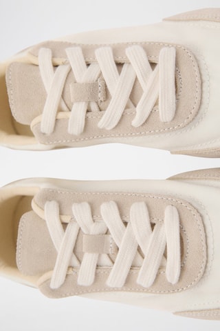 Tennis suède lacets - Blanc