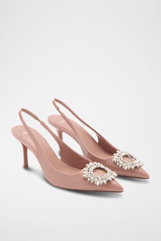 Chaussures talon bijoux - Nude