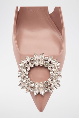 Chaussures talon bijoux - Nude