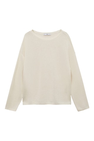 Pull maille col bateau - Ecru