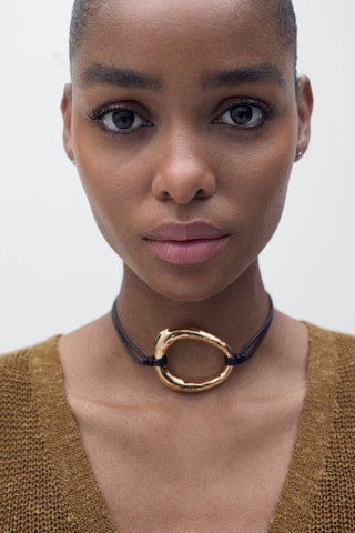 Gilet maille épaisse boutons - Marron