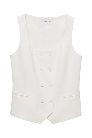 Gilet de costume double boutonnage - Ecru