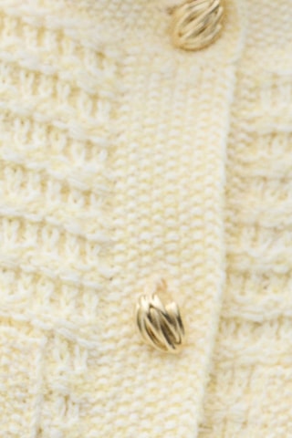 Cardigan maille boutons bijoux - Jaune
