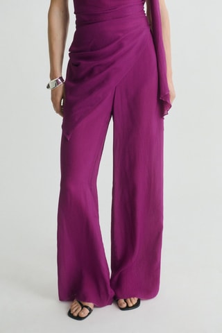 Pantalon droit fluide - Violet