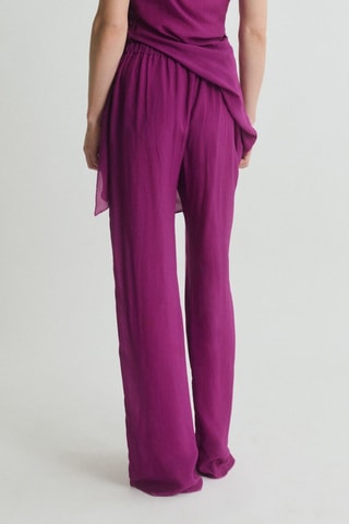 Pantalon droit fluide - Violet