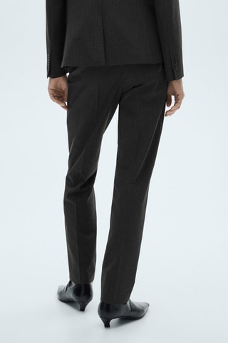 Pantalon de costume fines rayures - Gris foncé