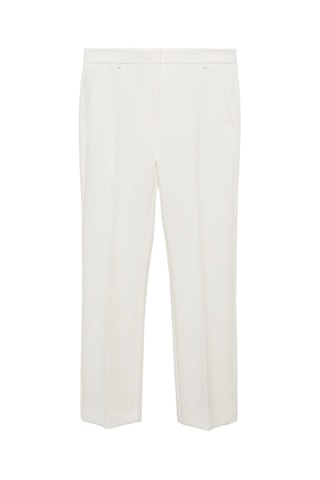 Pantalon droit pinces - Blanc