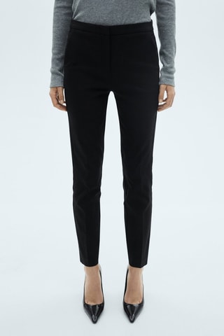 Pantalon cigarette crop - Noir