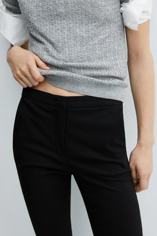 Pantalon cigarette crop - Noir