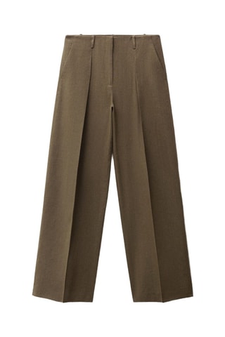 Pantalon de costume lin sans coutures - Kaki