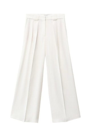 Pantalon costume lyocell à pinces - Ecru