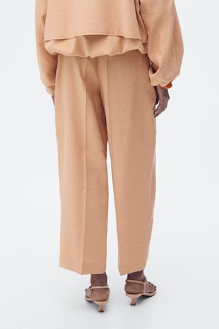 Pantalon Lyocell droit à pinces - Nude