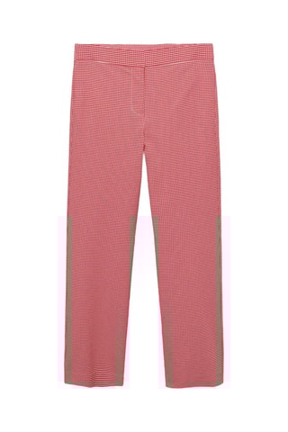 Pantalon à carreaux vichy court - Rouge