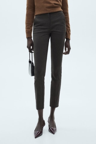 Pantalon skinny crop - Gris