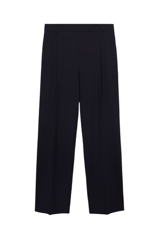 Pantalon droit pinces - Bleu marine