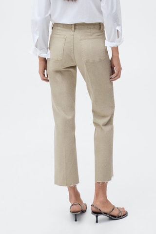 Jean flare crop poches - Vert