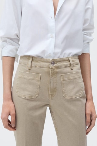 Jean flare crop poches - Vert