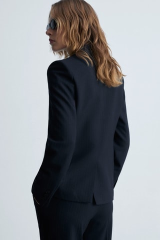 Veste de costume fines rayures - Bleu marine